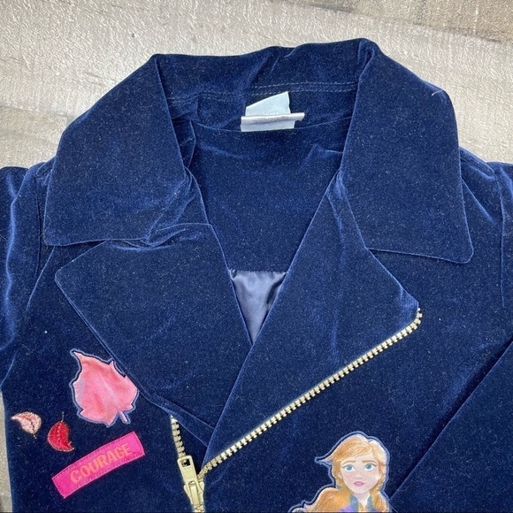 Disney Frozen II Blue Velour Jacket size 3T Princess Anna - Picture 4 of 8